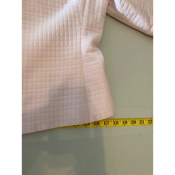 Petite Sophisticate Blazer Jacket Quilted Pink Zip Closure & Collar Small - Picture 10 of 11